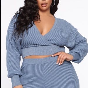 Fashion Nova x Kinda Love Wide Leg Pant Set 💙